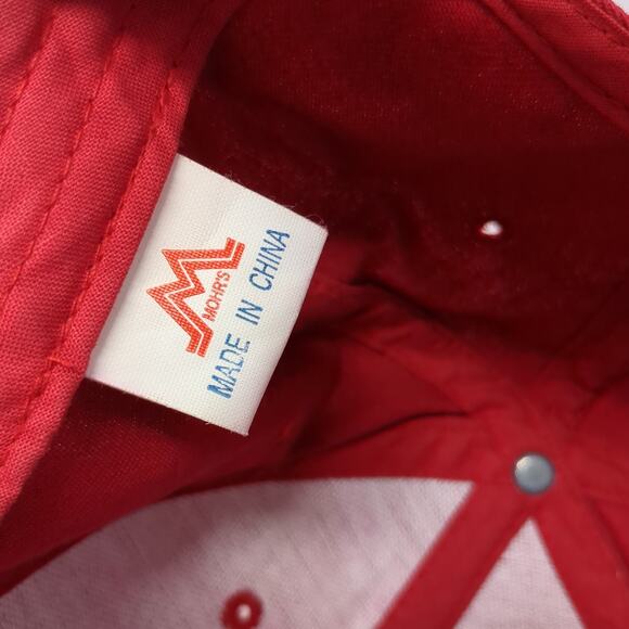 Plaza Tire Service We Sell Tires Snapback Cap Red One Size Adjustable Mohr's - Picture 9 of 10